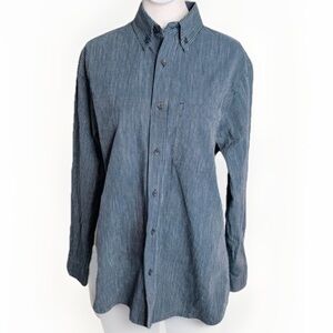 Filson Chambray Button Down Hickory Striped Shirt NWOT